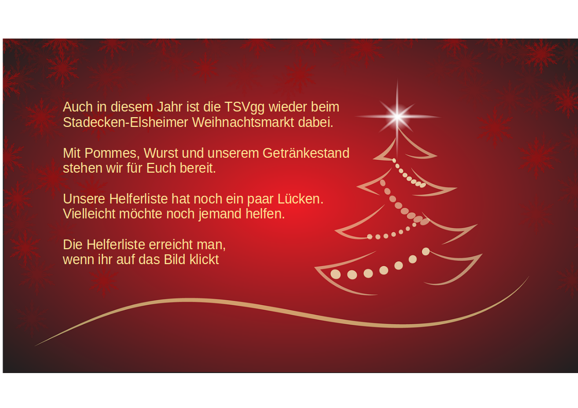 Weihnachts Helferaufruf
